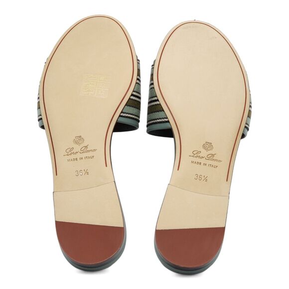 Loro Piana The Suitcase Stripe Sandals in Blue 36.5 6 US $750 - Picture 6 of 7